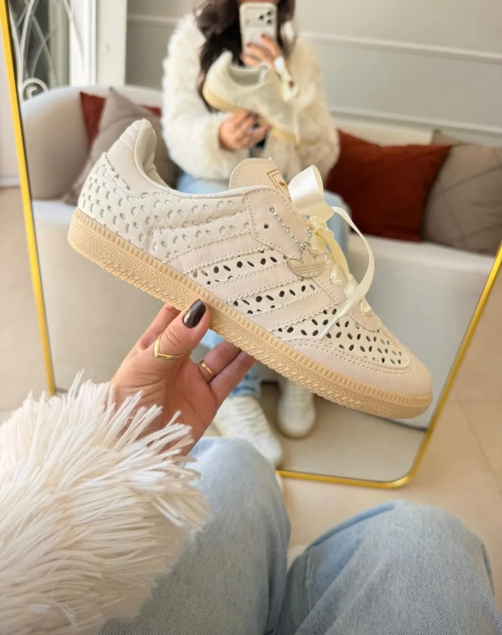 adidas Samba Creme Vazado