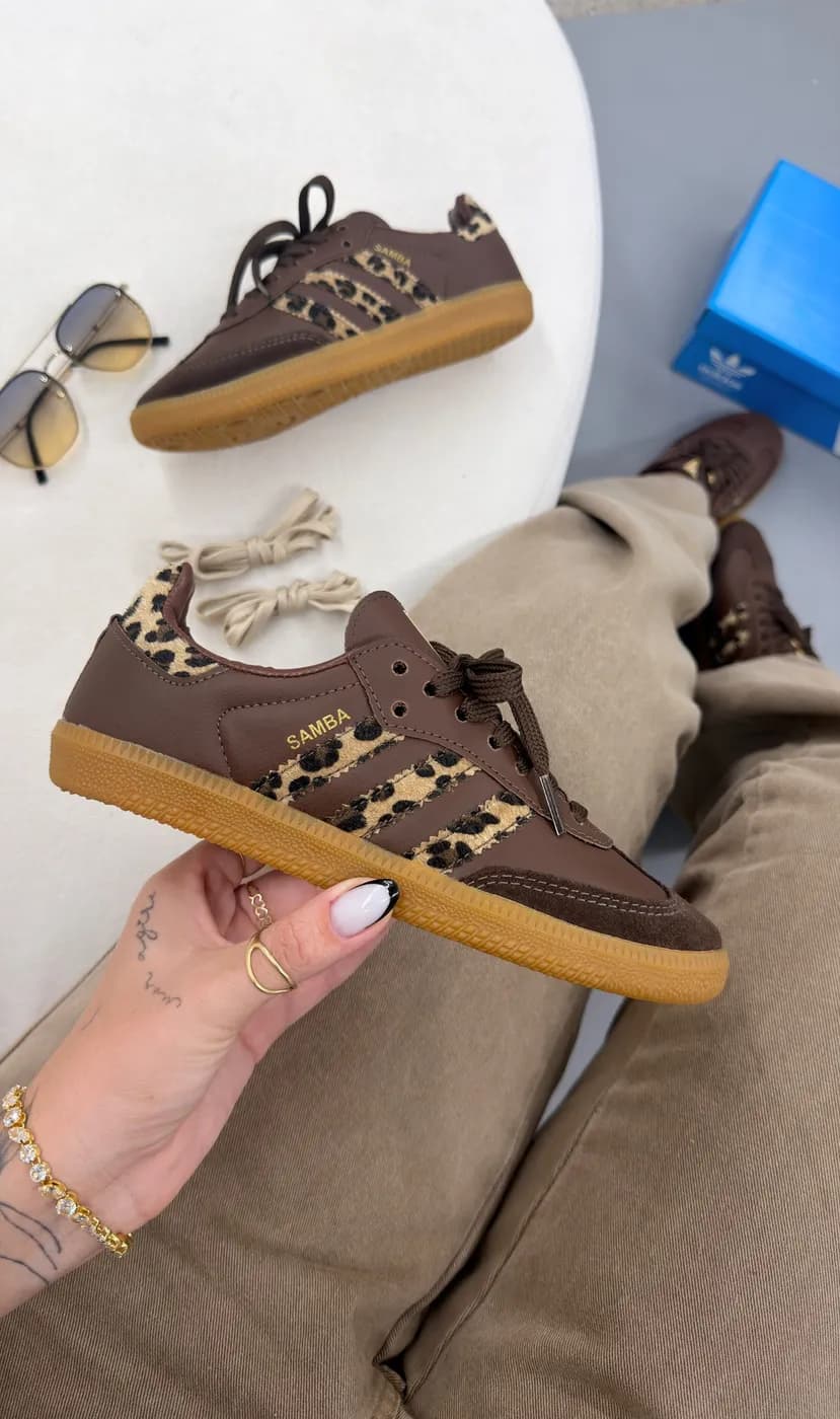 adidas Samba Marrom e Onça